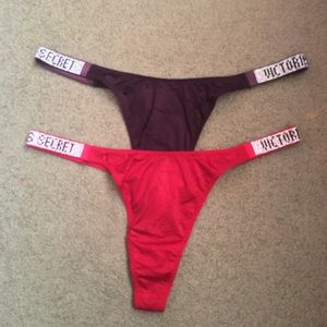 Victoria’s Secret thongs (Red/Purple) Large
